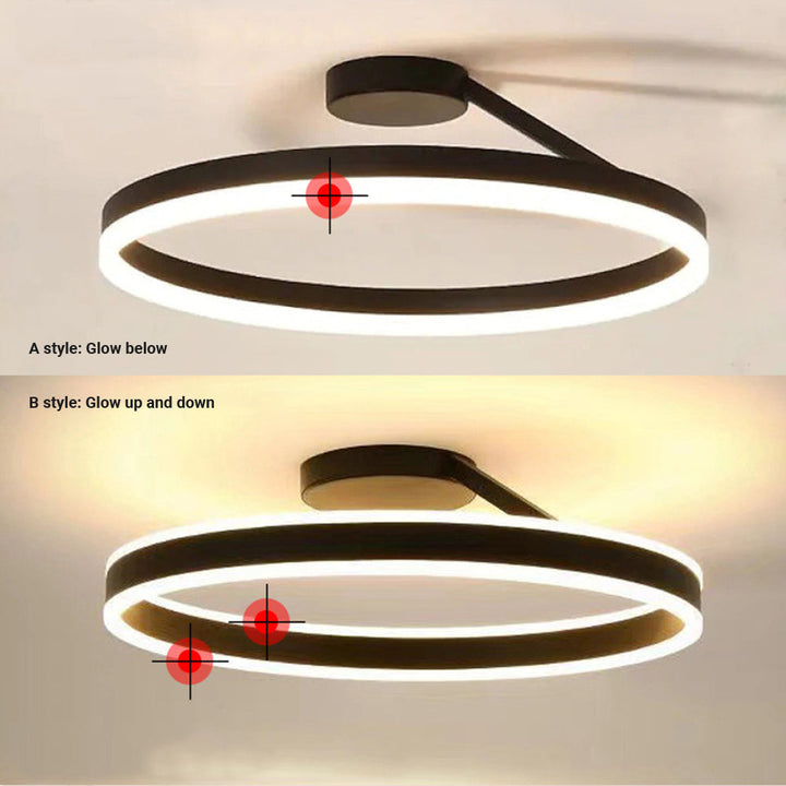 Nowoczesna lampa sufitowa LED - Luminara-Czarny-3 Kolory-A-Trend Polska