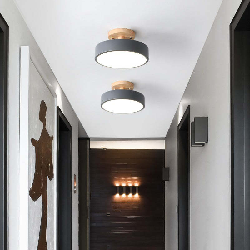 Nowoczesna lampa sufitowa LED - LunaLux-Szary-Trend Polska