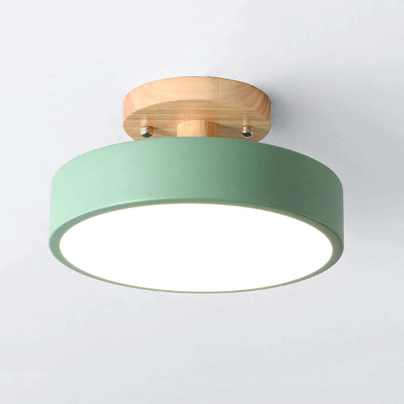 Nowoczesna lampa sufitowa LED - LunaLux-Drewno-Trend Polska