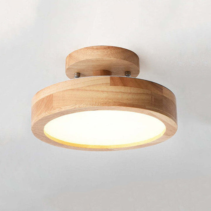 Nowoczesna lampa sufitowa LED - LunaLux-Drewno-Trend Polska