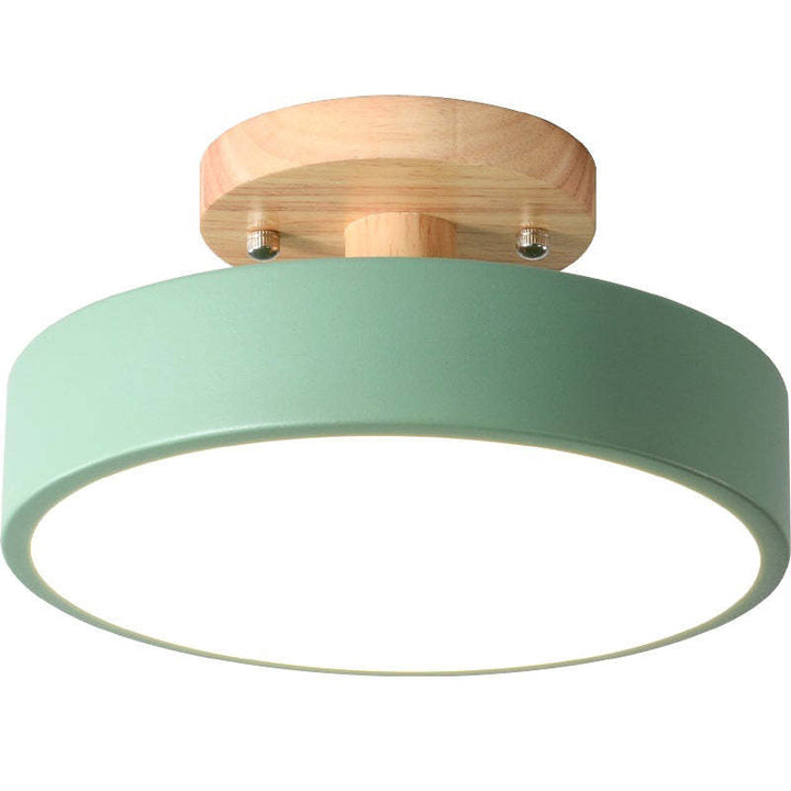 Nowoczesna lampa sufitowa LED - LunaLux-Drewno-Trend Polska