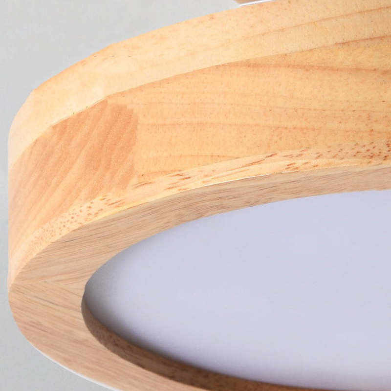 Nowoczesna lampa sufitowa LED - LunaLux-Drewno-Trend Polska