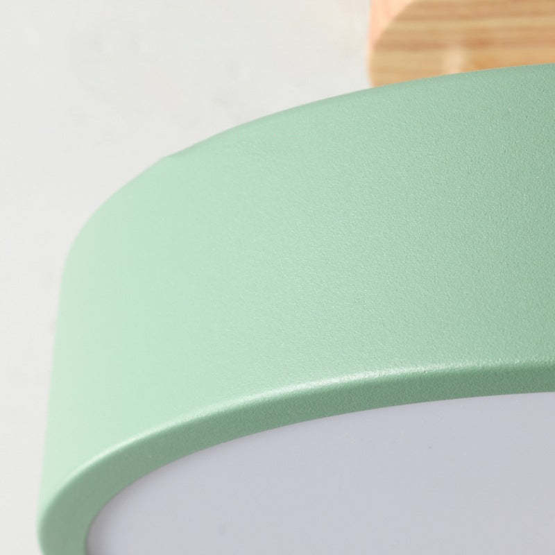 Nowoczesna lampa sufitowa LED - LunaLux-Drewno-Trend Polska