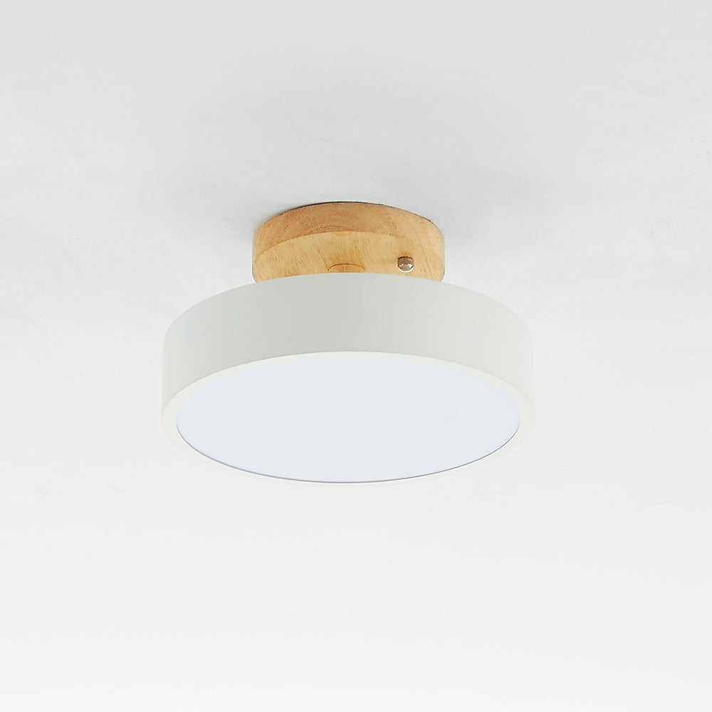 Nowoczesna lampa sufitowa LED - LunaLux-Drewno-Trend Polska