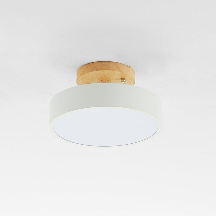 Nowoczesna lampa sufitowa LED - LunaLux-Drewno-Trend Polska
