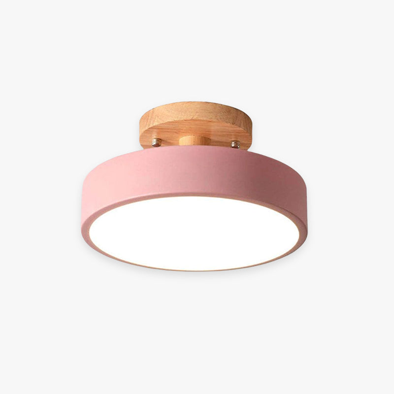 Nowoczesna lampa sufitowa LED - LunaLux-Drewno-Trend Polska