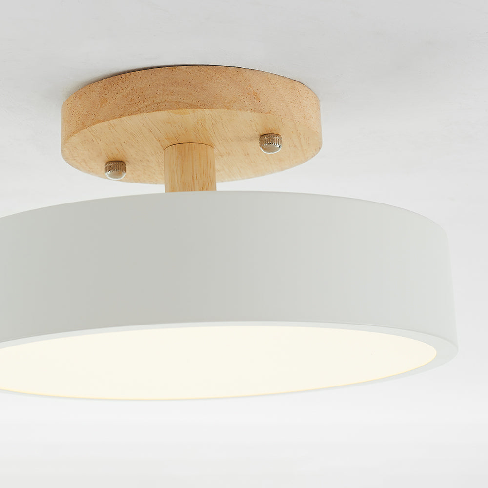 Nowoczesna lampa sufitowa LED - LunaLux-Drewno-Trend Polska