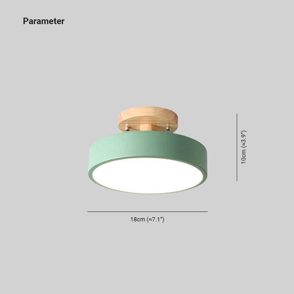 Nowoczesna lampa sufitowa LED - LunaLux-Drewno-Trend Polska