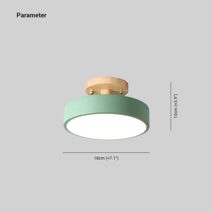 Nowoczesna lampa sufitowa LED - LunaLux-Drewno-Trend Polska