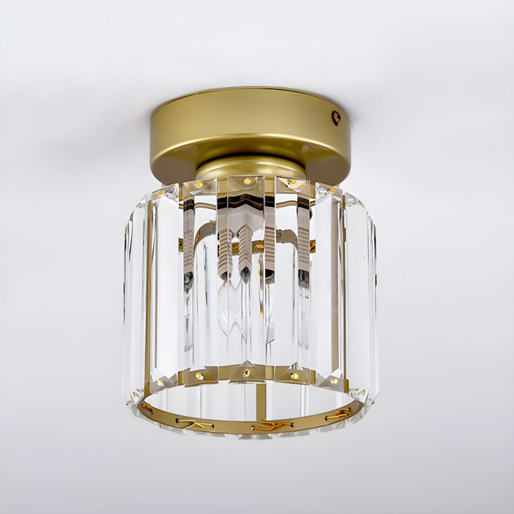 Nowoczesna lampa sufitowa z kryształami - CrystalGlow-Czarny-Kwadrat-Trend Polska