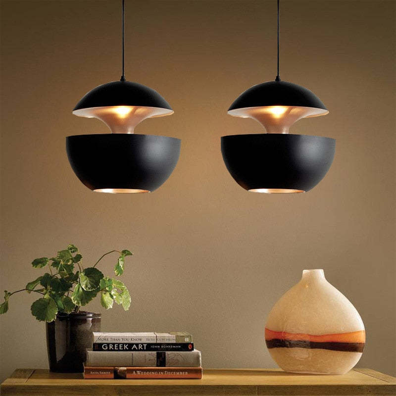 Nowoczesna lampa wisząca LED - AstraGlow-Biały-Mały (25cm)-Trend Polska
