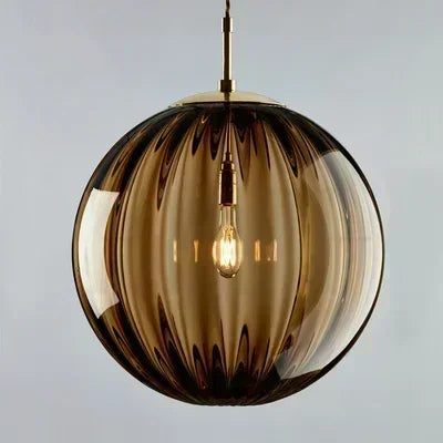 Nowoczesna lampa wisząca LED - LumiWave-Brązowy-15cm-Trend Polska