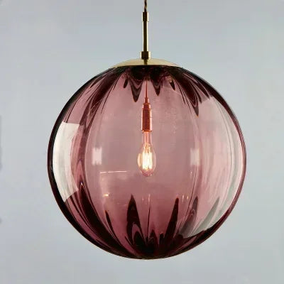 Nowoczesna lampa wisząca LED - LumiWave-Czerwony-15cm-Trend Polska