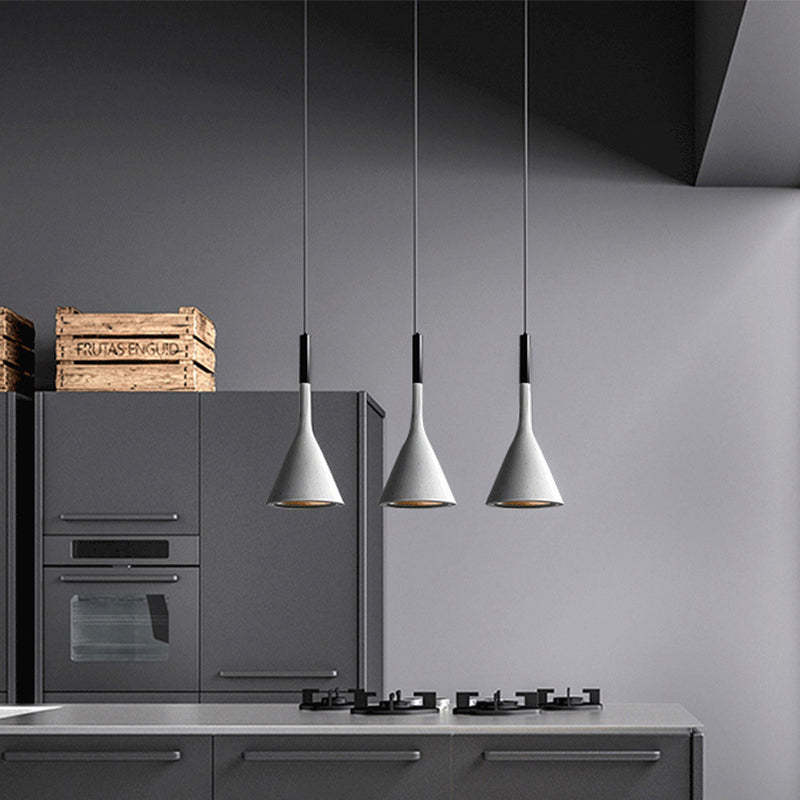 Nowoczesna Lampa Wisząca Trójkątna - Trionda-Biały-Trend Polska