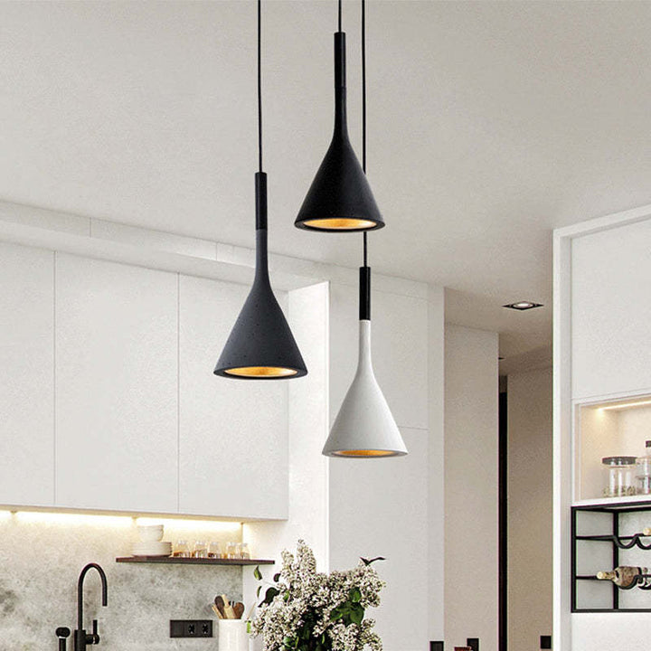 Nowoczesna Lampa Wisząca Trójkątna - Trionda-Niebieski-Trend Polska