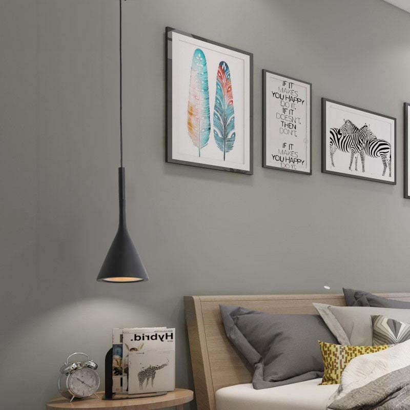 Nowoczesna Lampa Wisząca Trójkątna - Trionda-Czarny-Trend Polska