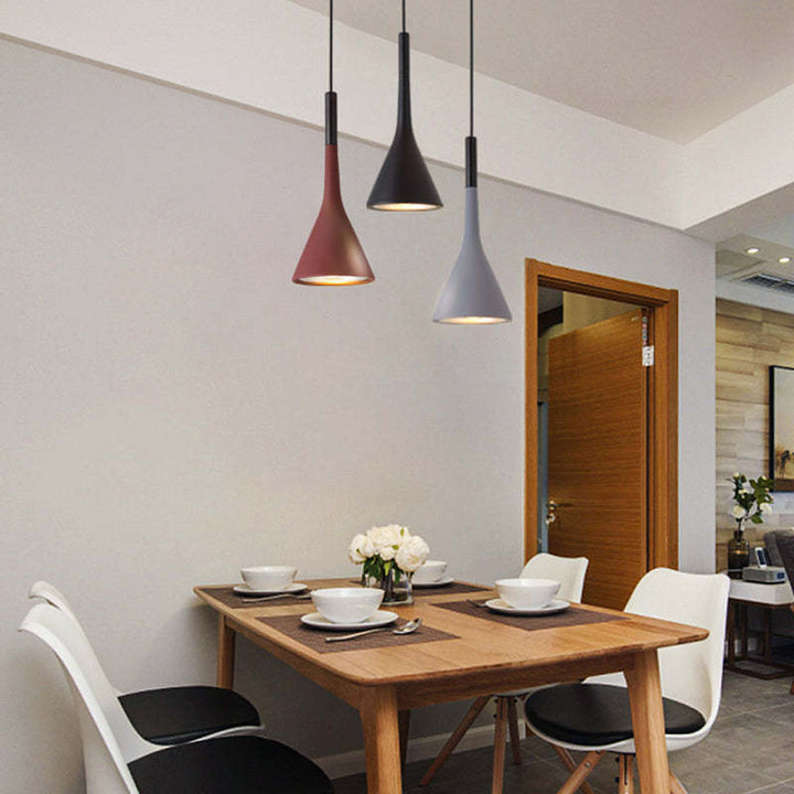 Nowoczesna Lampa Wisząca Trójkątna - Trionda-Żółty-Trend Polska