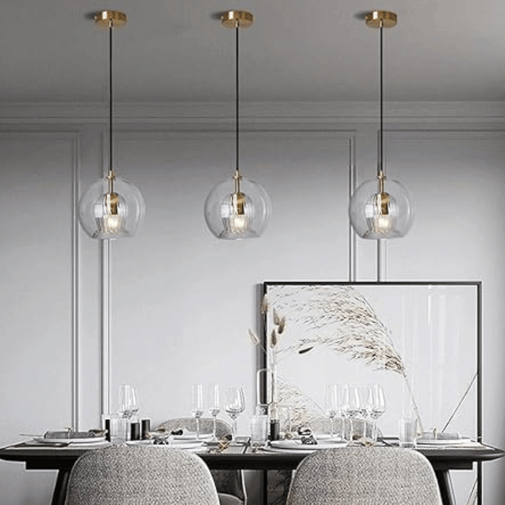 Nowoczesna lampa wisząca z aluminium i szkła - LumaLite-Przezroczysty-Neutralna biel-Trend Polska