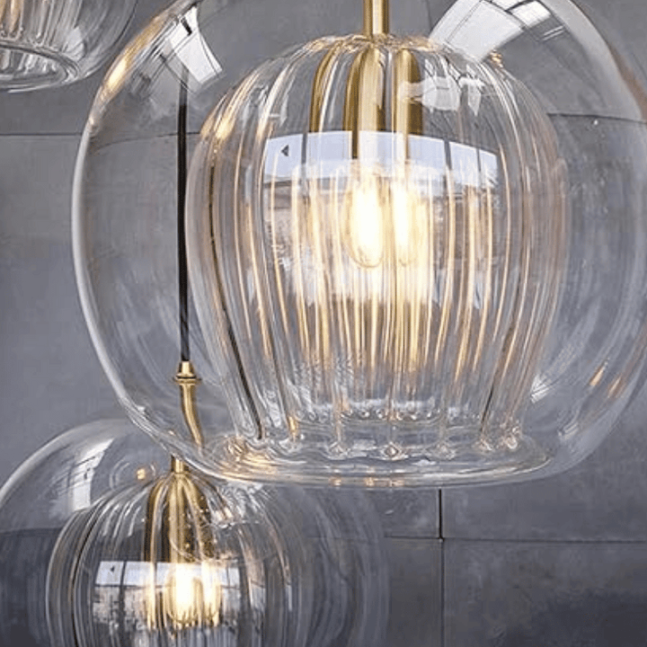 Nowoczesna lampa wisząca z aluminium i szkła - LumaLite-Przezroczysty-Neutralna biel-Trend Polska