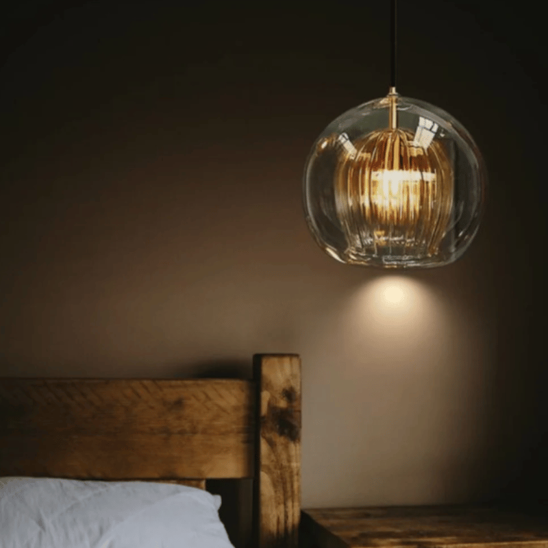 Nowoczesna lampa wisząca z aluminium i szkła - LumaLite-Przezroczysty-Neutralna biel-Trend Polska