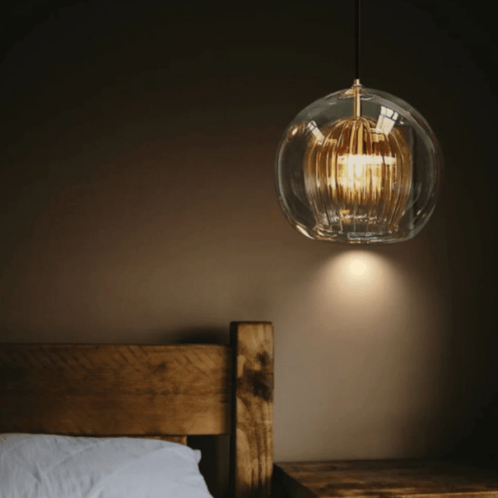 Nowoczesna lampa wisząca z aluminium i szkła - LumaLite-Przezroczysty-Neutralna biel-Trend Polska