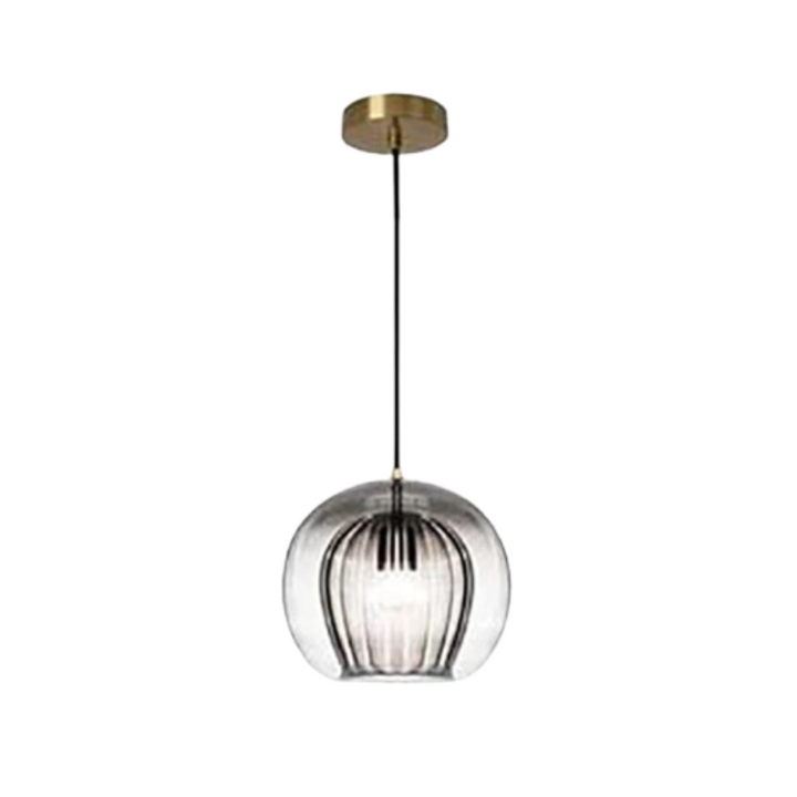 Nowoczesna lampa wisząca z aluminium i szkła - LumaLite-Wędzony-Zimna Biała-Trend Polska