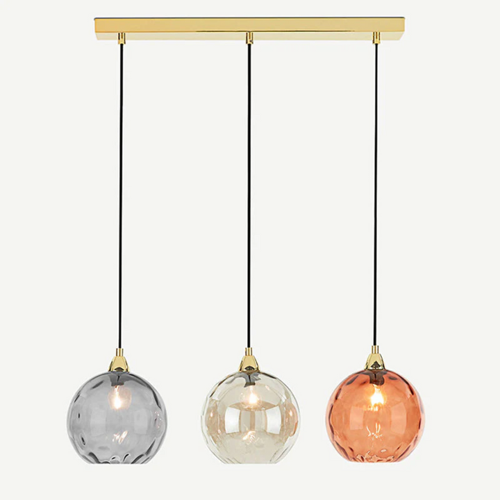 Nowoczesna lampa wisząca z trzema lampami - Cascade-szary-Lang-Trend Polska