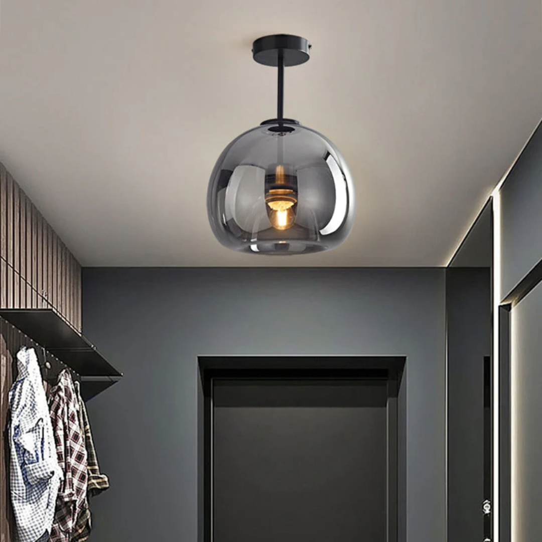 Nowoczesna okrągła lampa sufitowa LED - Aurelia-czarny-Lampy wiszące-Trend Polska