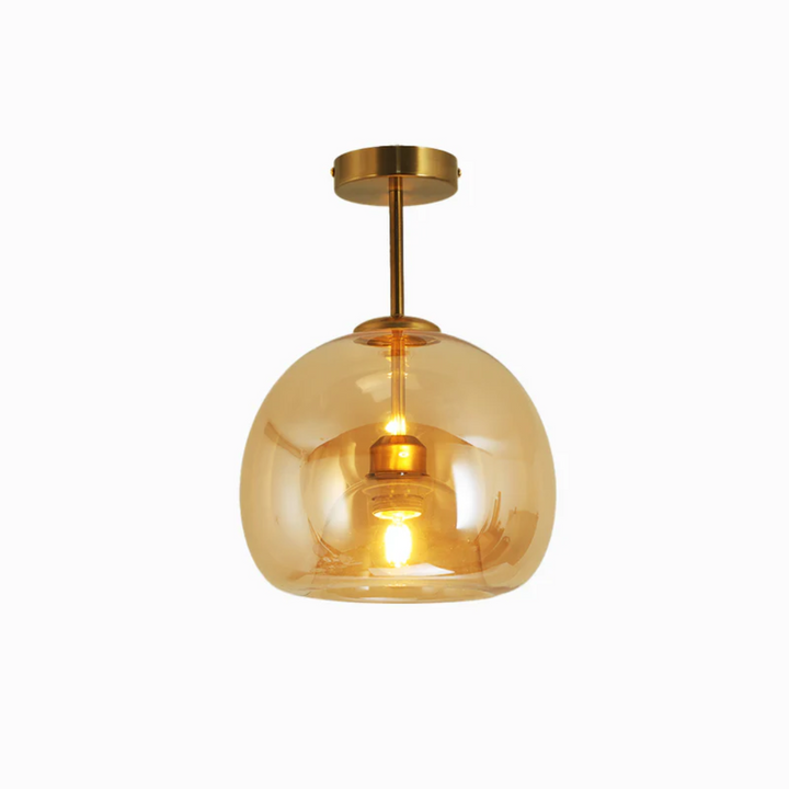 Nowoczesna okrągła lampa sufitowa LED - Aurelia-złoto-Lampa sufitowa-Trend Polska