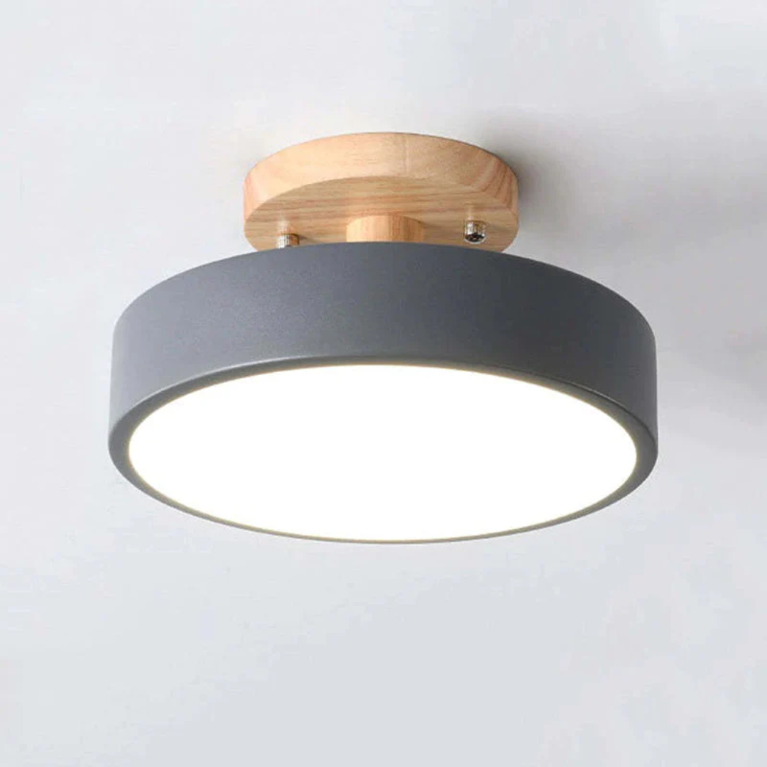 Nowoczesna Okrągła Lampa sufitowa LED - Nova-Szary-Trend Polska