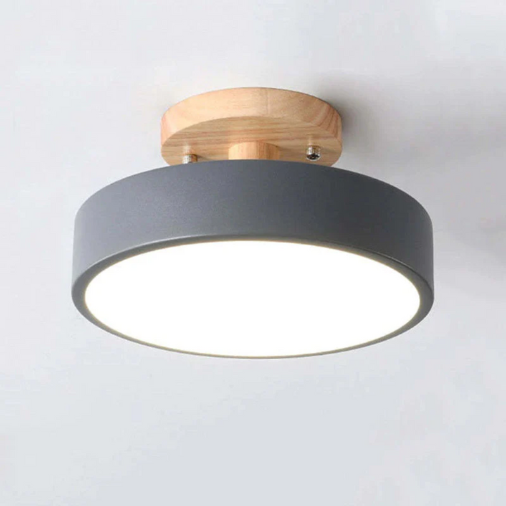 Nowoczesna Okrągła Lampa sufitowa LED - Nova-Szary-Trend Polska