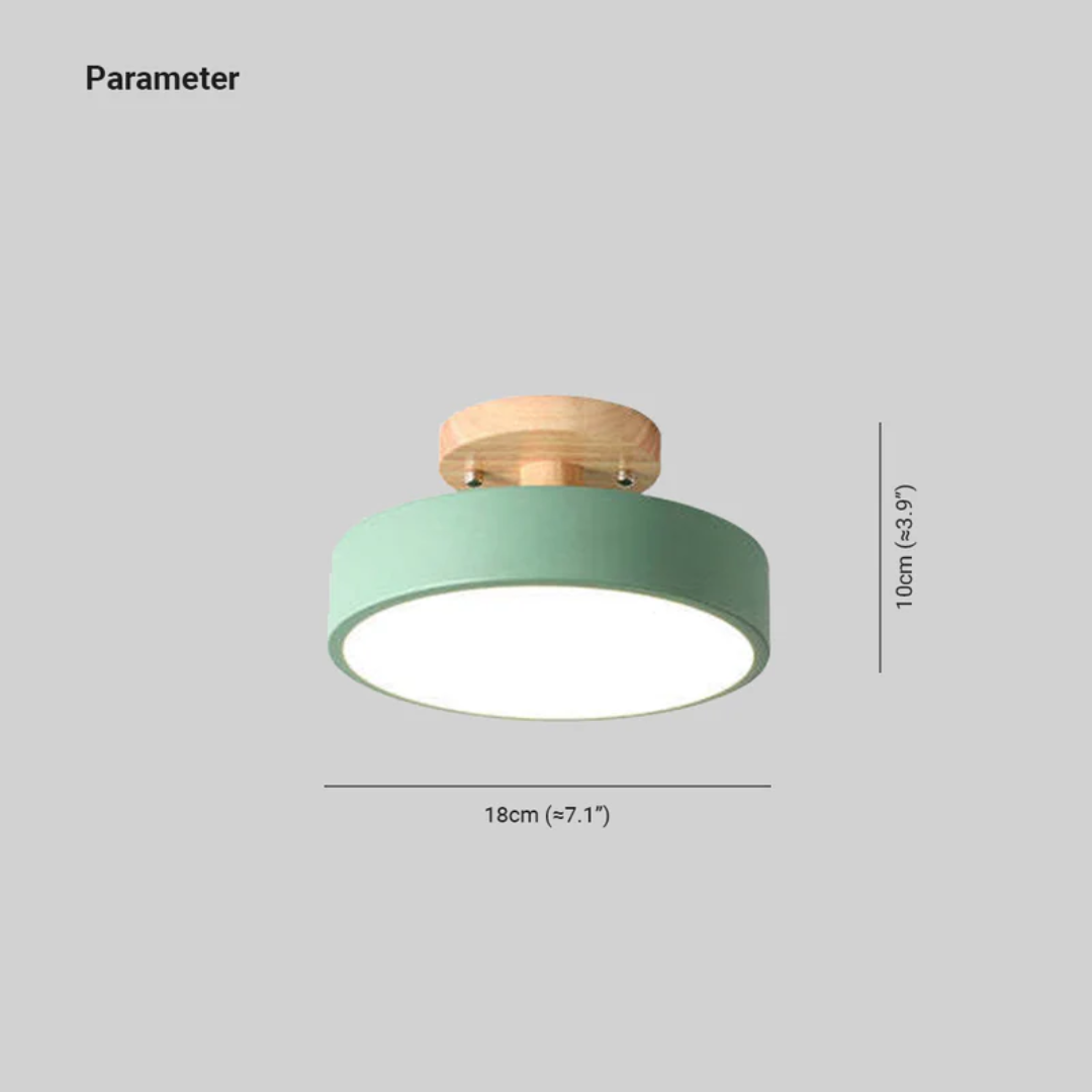 Nowoczesna Okrągła Lampa sufitowa LED - Nova-Drewno-Trend Polska