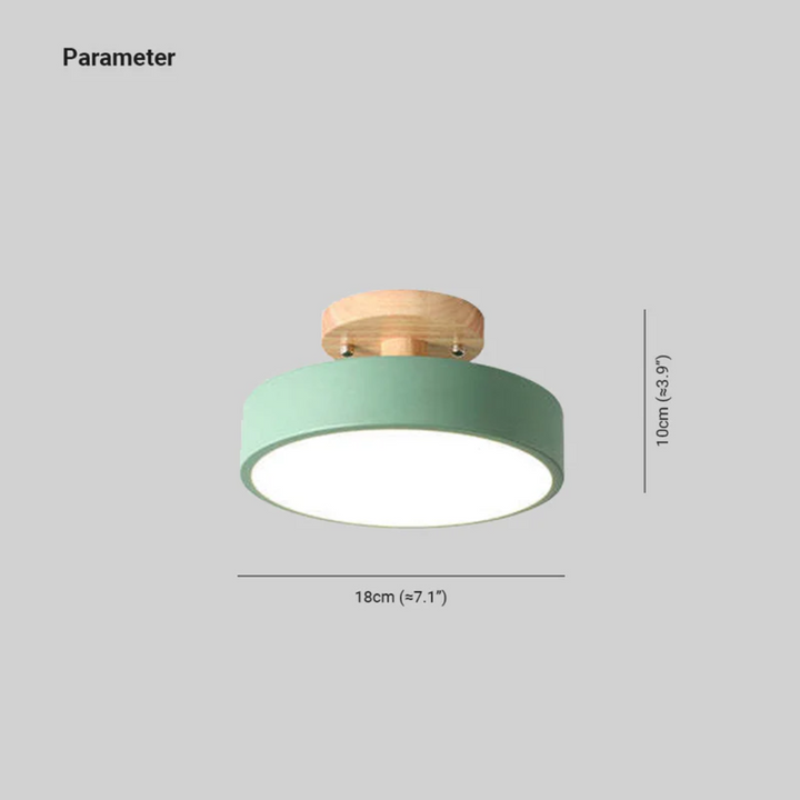 Nowoczesna Okrągła Lampa sufitowa LED - Nova-Drewno-Trend Polska