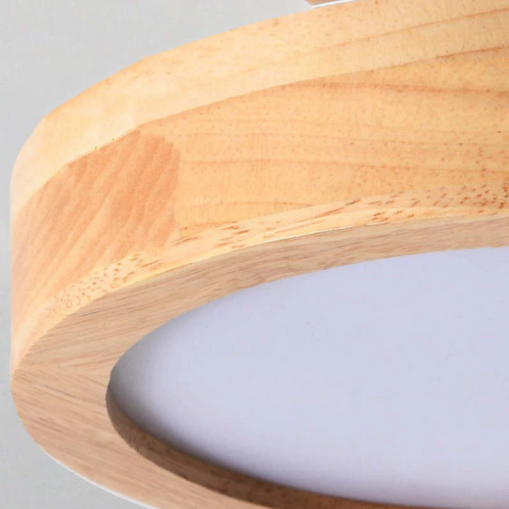 Nowoczesna Okrągła Lampa sufitowa LED - Nova-Drewno-Trend Polska