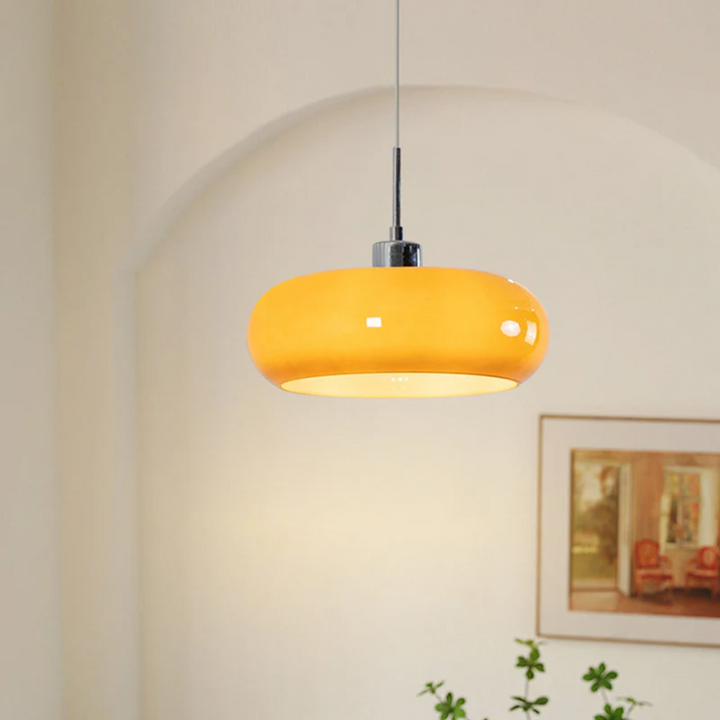 Nowoczesna Okrągła Lampa Wisząca LED - RadianceOrb-pomarańczowy-Trend Polska