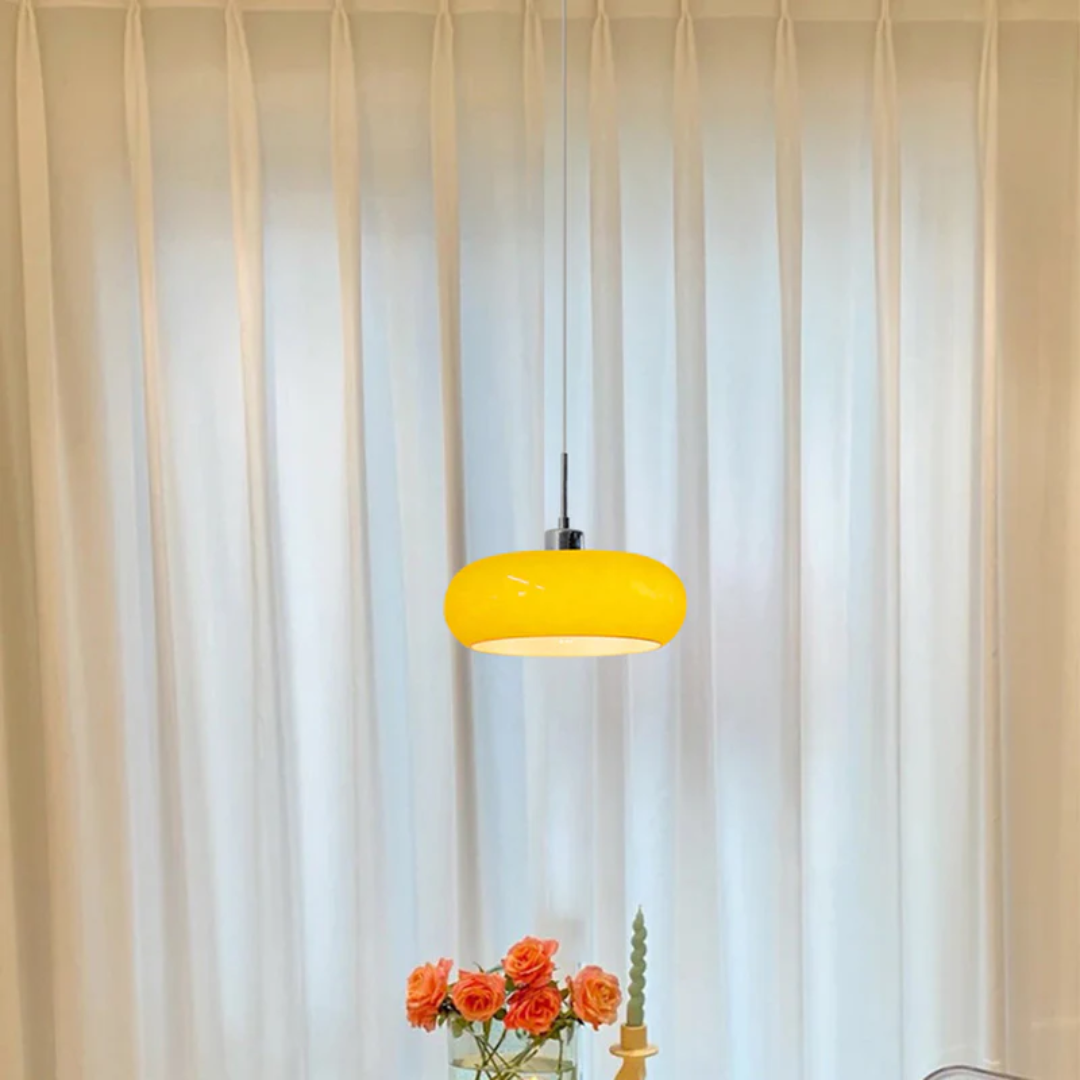 Nowoczesna Okrągła Lampa Wisząca LED - RadianceOrb-pomarańczowy-Trend Polska