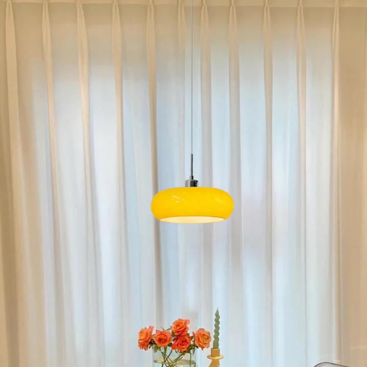 Nowoczesna Okrągła Lampa Wisząca LED - RadianceOrb-pomarańczowy-Trend Polska