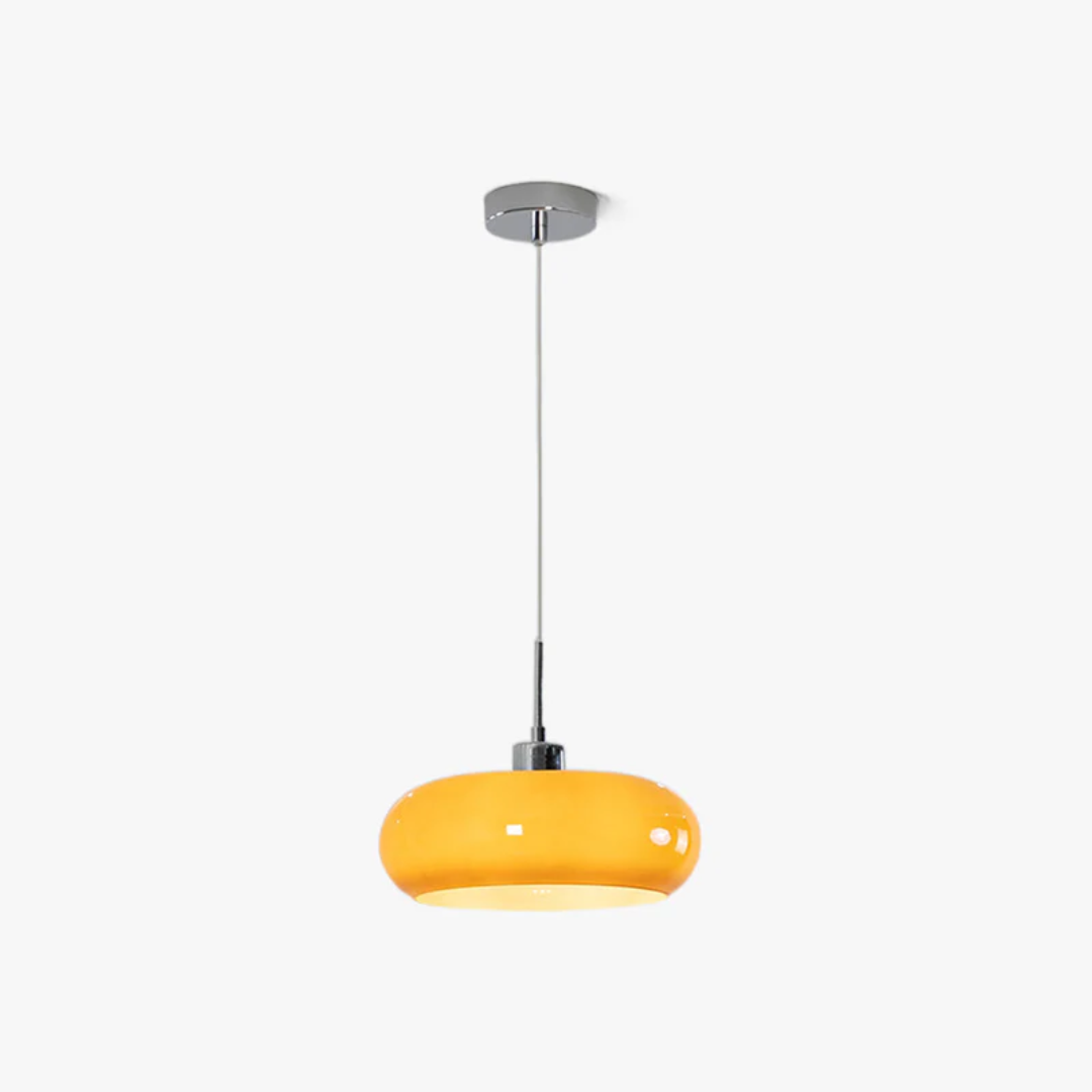 Nowoczesna Okrągła Lampa Wisząca LED - RadianceOrb-pomarańczowy-Trend Polska