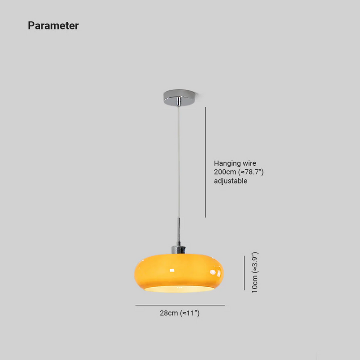 Nowoczesna Okrągła Lampa Wisząca LED - RadianceOrb-pomarańczowy-Trend Polska