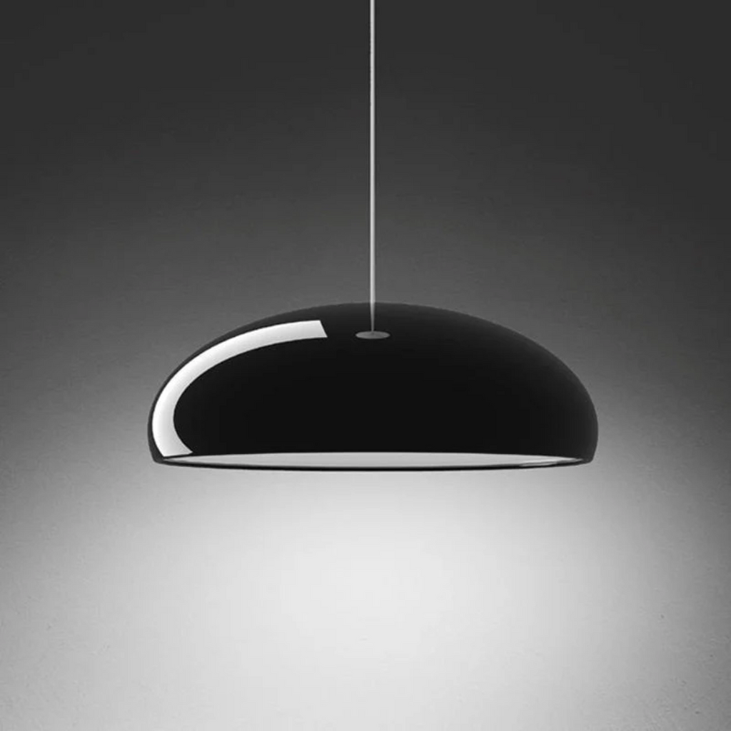 Nowoczesna Okrągła Lampa Wisząca LED - Serena-Czarny-Drzwi standardowe 35 cm-Trend Polska