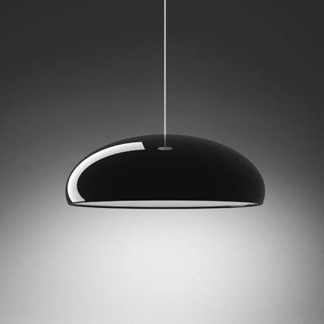 Nowoczesna Okrągła Lampa Wisząca LED - Serena-Czarny-Drzwi standardowe 35 cm-Trend Polska