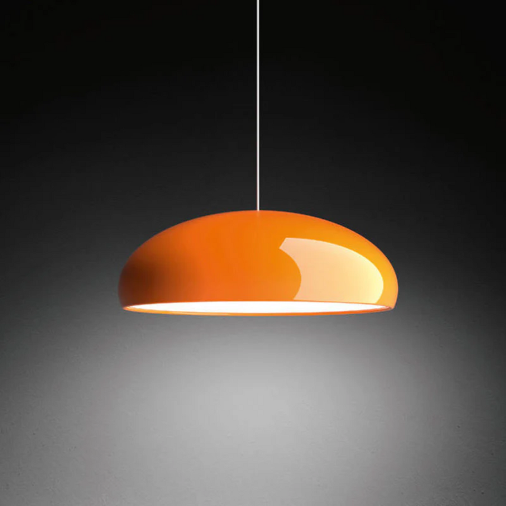 Nowoczesna Okrągła Lampa Wisząca LED - Serena-Pomarańczowy-Drzwi standardowe 35 cm-Trend Polska
