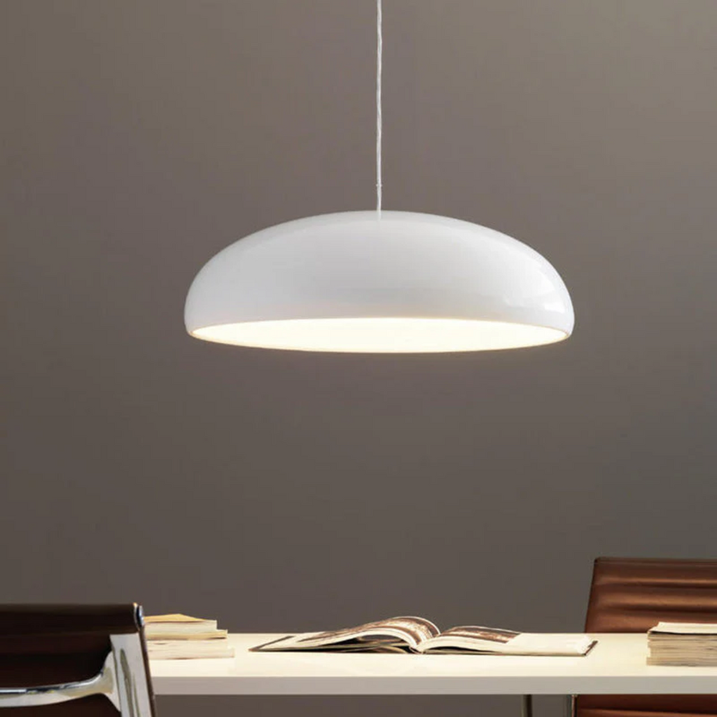 Nowoczesna Okrągła Lampa Wisząca LED - Serena-Pomarańczowy-Drzwi standardowe 35 cm-Trend Polska