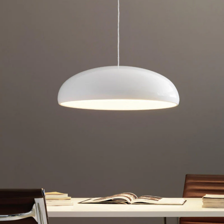 Nowoczesna Okrągła Lampa Wisząca LED - Serena-Pomarańczowy-Drzwi standardowe 35 cm-Trend Polska