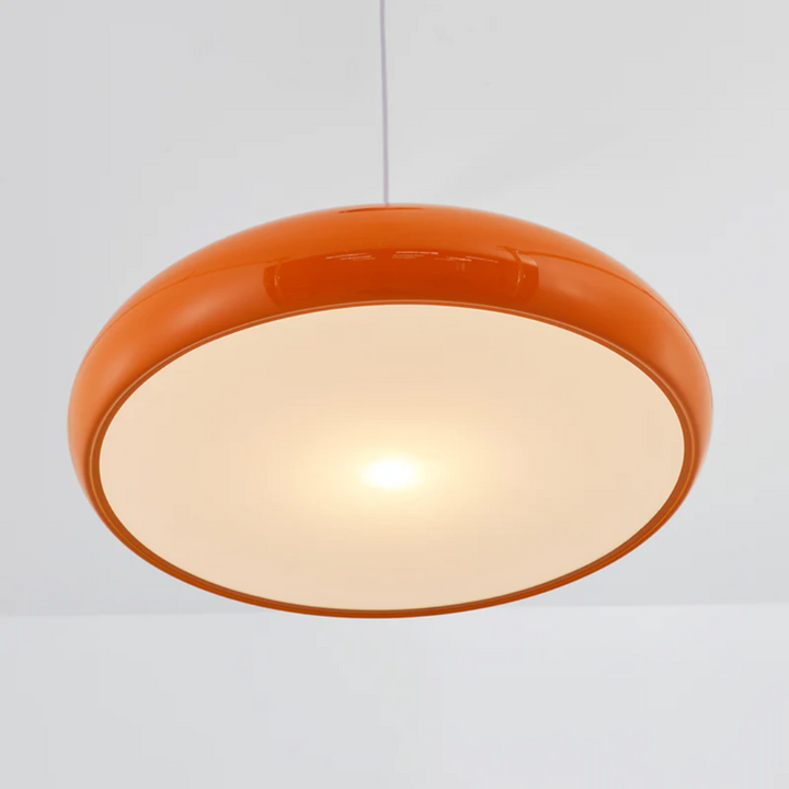 Nowoczesna Okrągła Lampa Wisząca LED - Serena-Pomarańczowy-Drzwi standardowe 35 cm-Trend Polska