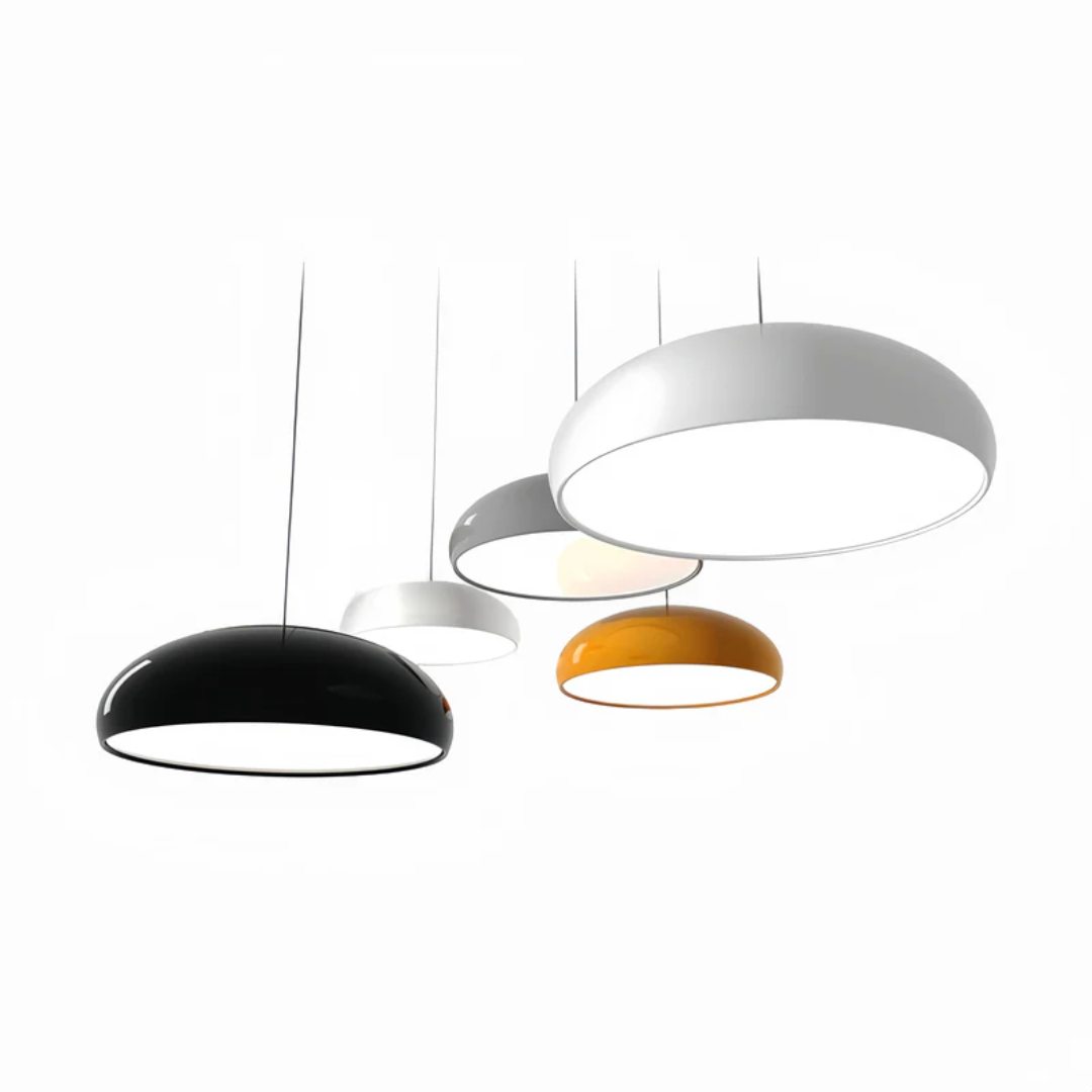 Nowoczesna Okrągła Lampa Wisząca LED - Serena-Pomarańczowy-Drzwi standardowe 35 cm-Trend Polska