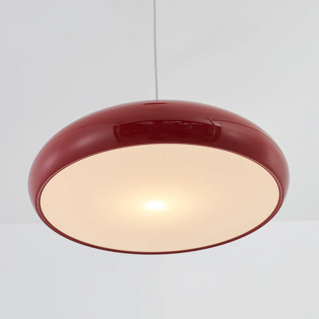 Nowoczesna Okrągła Lampa Wisząca LED - Serena-Pomarańczowy-Drzwi standardowe 35 cm-Trend Polska