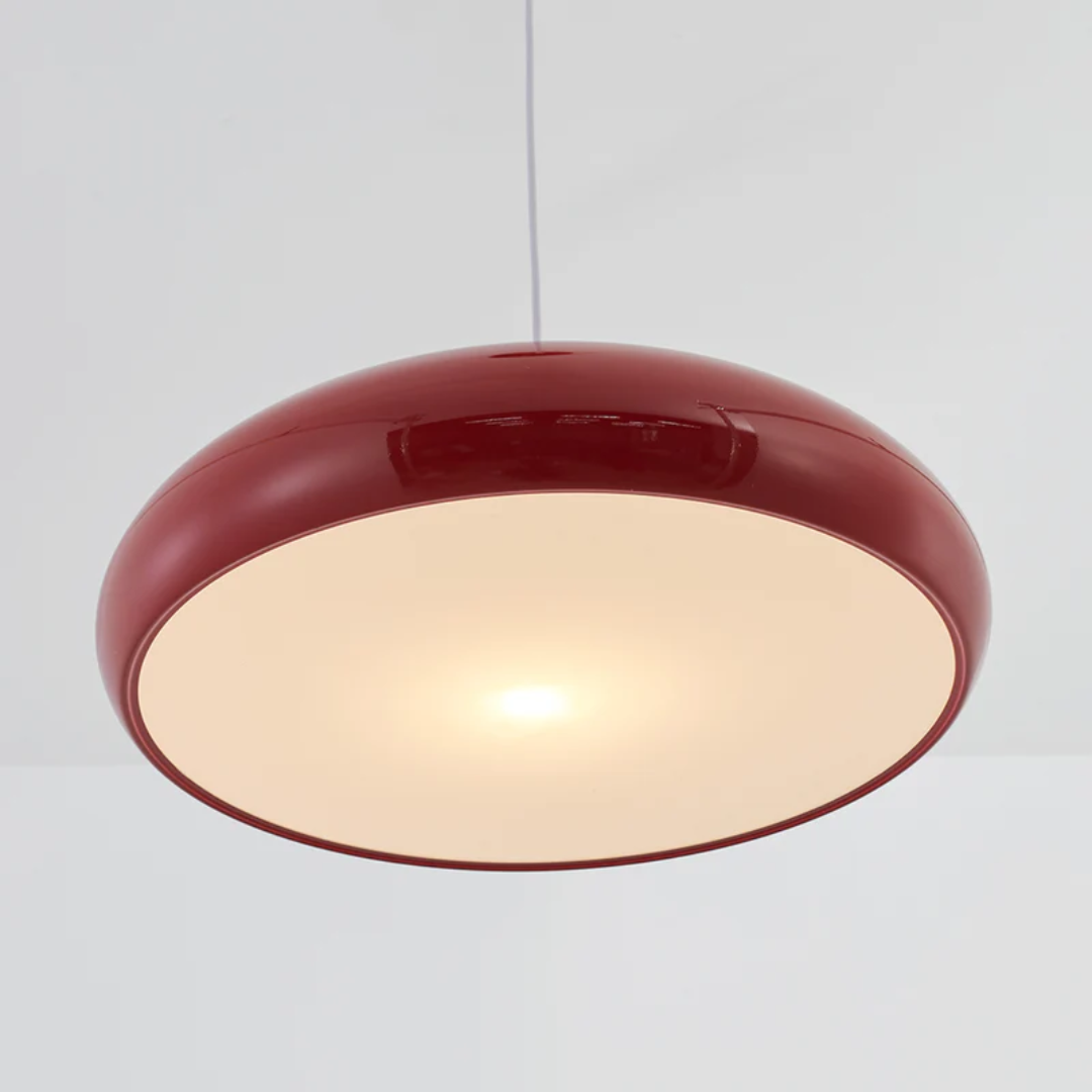 Nowoczesna Okrągła Lampa Wisząca LED - Serena-Pomarańczowy-Drzwi standardowe 35 cm-Trend Polska