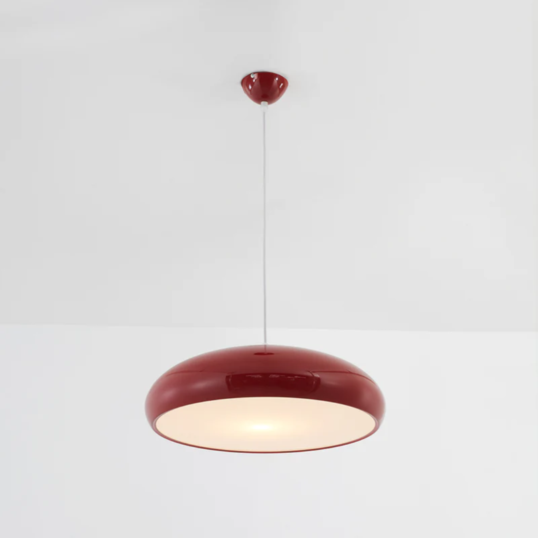Nowoczesna Okrągła Lampa Wisząca LED - Serena-Pomarańczowy-Drzwi standardowe 35 cm-Trend Polska