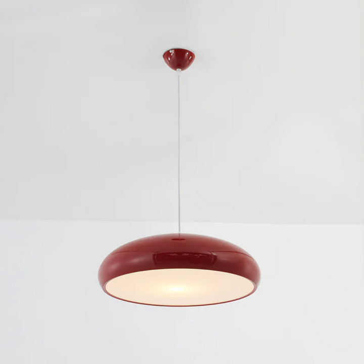 Nowoczesna Okrągła Lampa Wisząca LED - Serena-Pomarańczowy-Drzwi standardowe 35 cm-Trend Polska